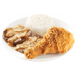 1Pc Chickenjoy W/ 2Pc Burger Steak and Side