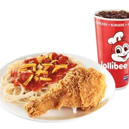 1Pc Chickenjoy W/ Jolly Spaghetti and Drink