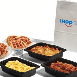 Breakfast Family Feast With Waffles