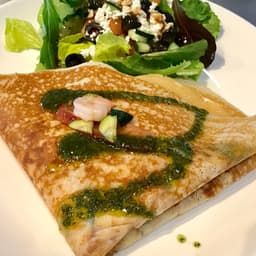Shrimp Bacon Crepe