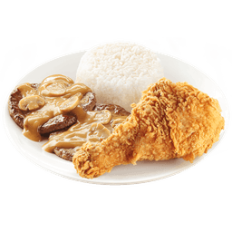 1Pc Chickenjoy W/ 2Pc Burger Steak and Side