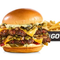 Bacon-Smashed Hatch Chile Burger
